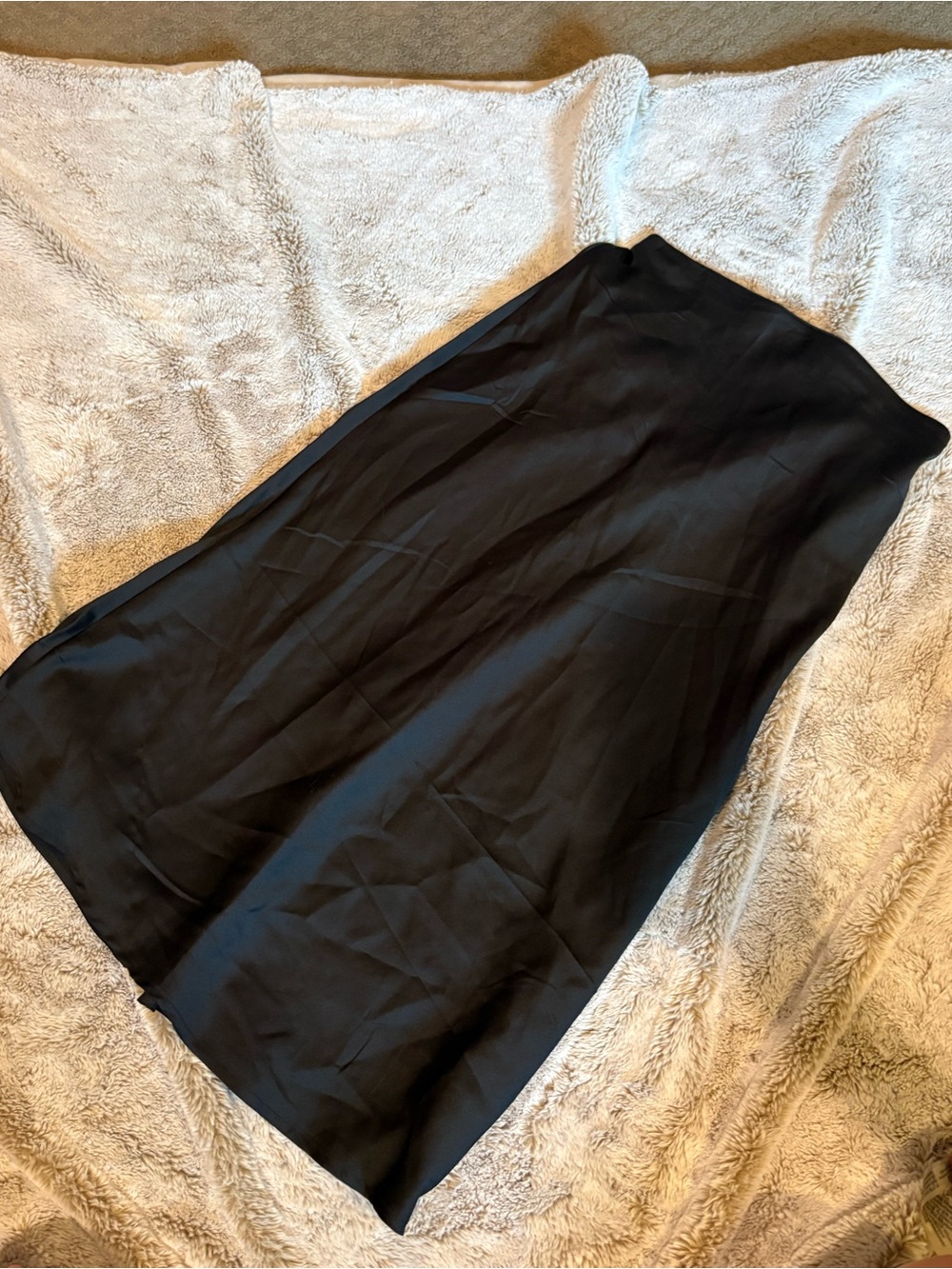 Hollister Black Midi Slip Skirt